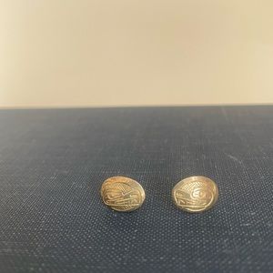 925 Silver hand carved Indigenous art earrings